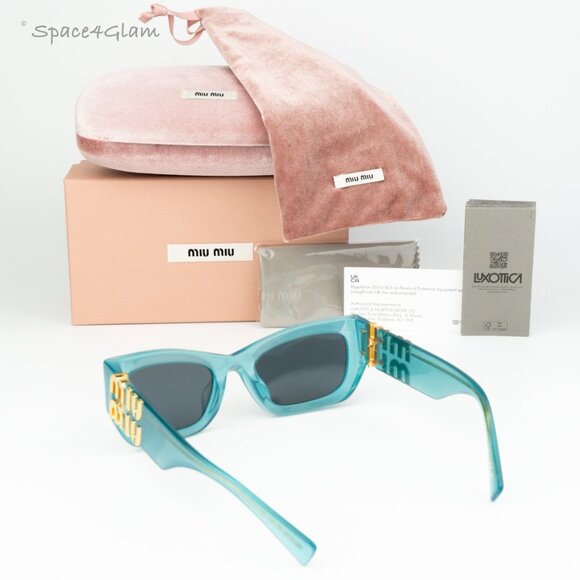 Miu Miu Women Sunglasses Ivy Opal Dark Grey Rectangle MU09WS  display picture 3